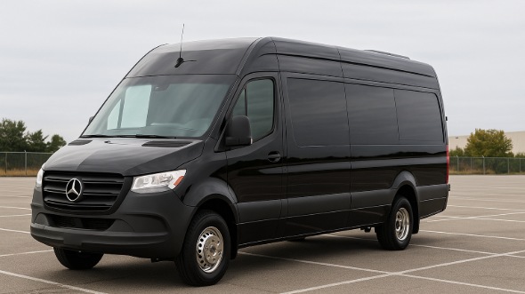 Exterior of Norwalk Party Bus Company's 14 Passenger Sprinter Limousine in Norwalk