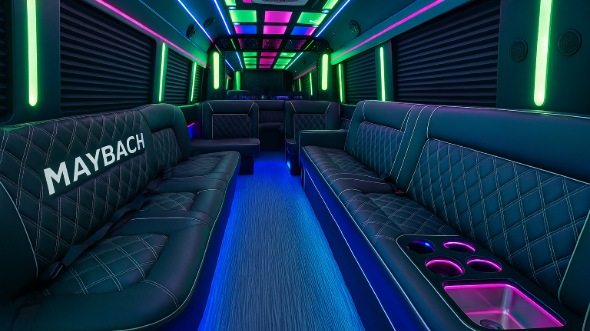 Interior of Middletown Party Bus Company's 20 Passenger Party Bus in Middletown