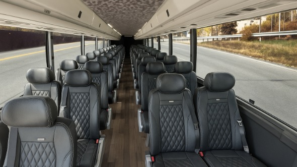 Interior of Connecticut Party Bus Company's 25 Passenger Minibus in Connecticut