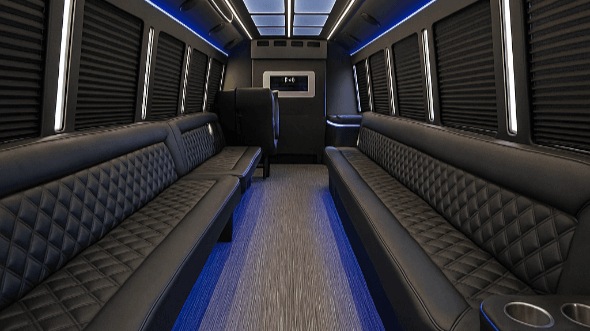 Interior of Norwalk Party Bus Company's 25 Passenger Party Bus in Norwalk