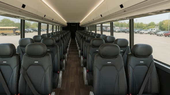 Interior of Connecticut Party Bus Company's 28 Passenger Minibus in Connecticut