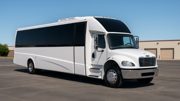 Exterior of Connecticut Party Bus Company's 30 Passenger Party Bus in Connecticut