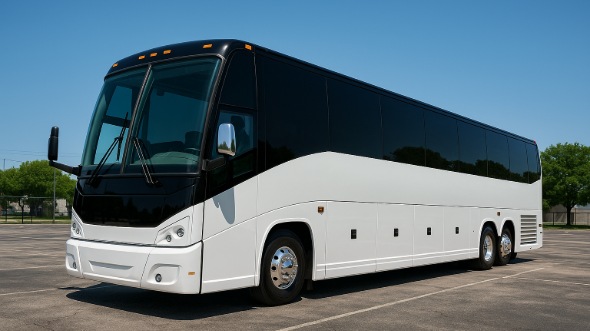 Exterior of New Britain Party Bus Company's 50 Passenger Party Bus in New Britain
